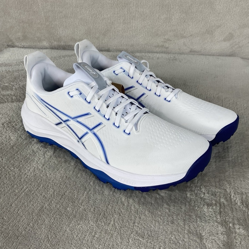 Asics Gel-Kayano Ace 3 Mens Golf Shoes Size 11.5 White Blue Waterproof NEW